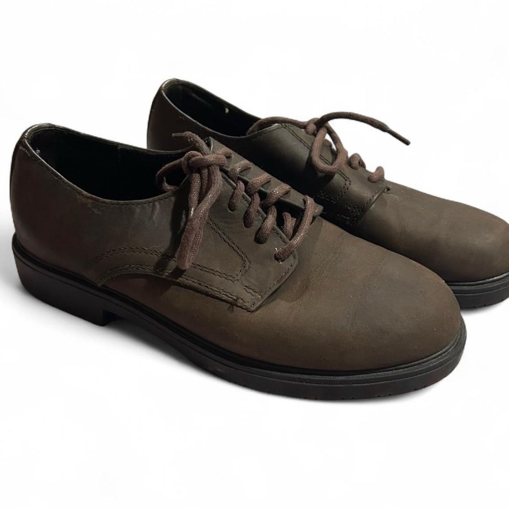 Oak Meadow Men’s Classic Dark Brown Oxford Shoe size 8.5 *flaw*